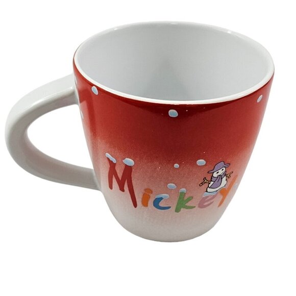 Disney Store Mickey Mouse Winter Wonderland 12 Oz Porcelain Coffee Tea Mug Cup - Picture 5 of 17